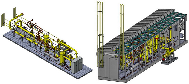 3D-модель ГПС «ЭНЕРГАЗ» для ГТЭС-254 МВт на Березовской ГРЭС